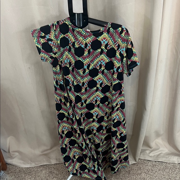 LuLaRoe Vibrant Patterned Midi Dress - Picture 4 of 4